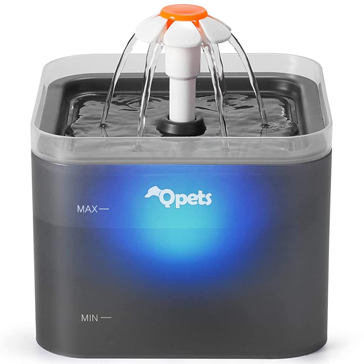Qpets Neverland Cat Water Fountain with LED Light 67oz/2.0L Ultra Quiet Cat Drinking Fountain with Filter, Automatic Pet Water Fountain for Cats and Small Dogs, Grey (Water Fountain) Qpets Neverland Cat Water Fountain with LED Light 67oz/2.0L Ultra Quiet Cat Drinking Fountain with Filter, Automatic Pet Water Fountain for Cats and Small Dogs, Grey (Water Fountain)